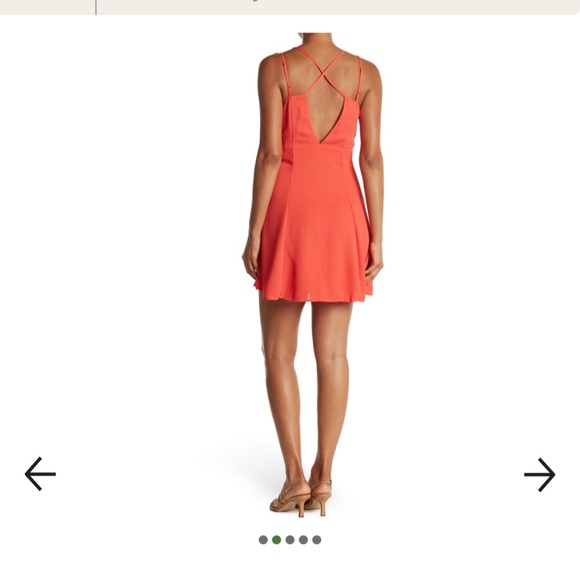 NWT Women's 19 COOPER Strappy Skater Dress Medium coral - Picture 2 of 6